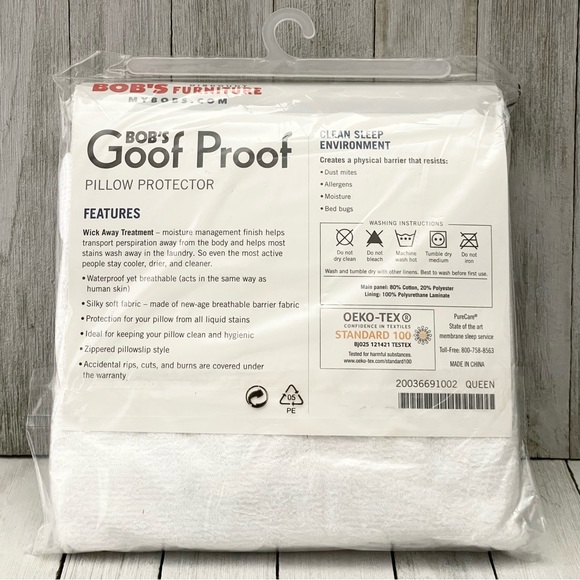 BOB’S DISCOUNT FURNITURE Goof Proof Pillow Protector - Picture 2 of 2